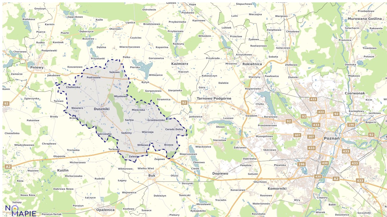 Mapa wyborów do sejmu Duszniki
